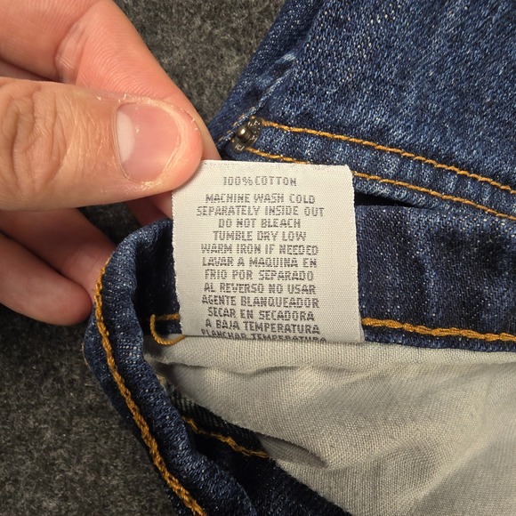 Y2K Neoblue Mens Blue Dark Wash Jeans Straight Leg Denim Made in USA Size 38x27 - Picture 11 of 13